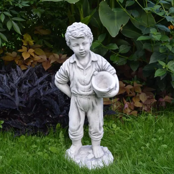 Gartendekoparadies Enfants & Anges-Petit garçon avec jardinière