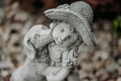 Gartendekoparadies Enfants & Anges-Petite fille avec chien