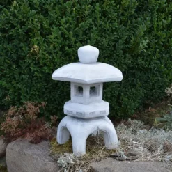 Gartendekoparadies Lanternes En Pierre-Petite lanterne japonaise en pierre : Oki-gata