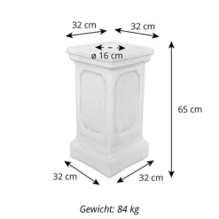 Gartendekoparadies Colonnes & Socles-Piédestal à décor en relief