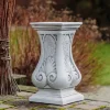 Gartendekoparadies Colonnes & Socles-Piédestal à motif de feuilles