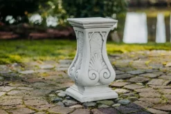 Gartendekoparadies Colonnes & Socles-Piédestal à motif de feuilles