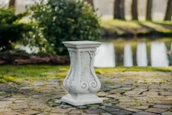 Gartendekoparadies Colonnes & Socles-Piédestal à motif de feuilles