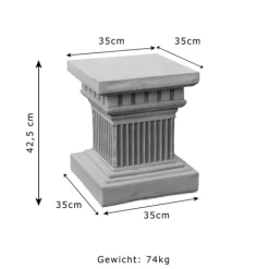 Gartendekoparadies Colonnes & Socles-Piédestal carré