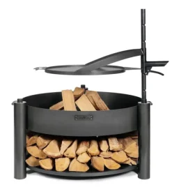 Gartendekoparadies Bols À Feu & Poêles De Jardin-Plaque 50 cm acier avec poignées pour braséro «BANDITO» et «MONTANA X»