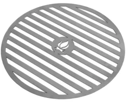 Gartendekoparadies Bols À Feu & Poêles De Jardin-Plaque en acier inox pour braséro 78 cm avec une grille 36 cm et 4 poignées