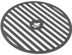 Gartendekoparadies Bols À Feu & Poêles De Jardin-Plaque pour braséro 82 cm avec une grille 40 cm