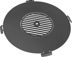 Gartendekoparadies Bols À Feu & Poêles De Jardin-Plaque pour braséro 78 cm avec une grille 36 cm et 4 poignées