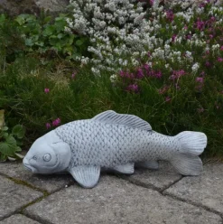 Gartendekoparadies Animaux|Bouddhas-Poisson koi avec gaufrage noir