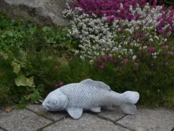 Gartendekoparadies Animaux|Bouddhas-Poisson koi avec gaufrage noir