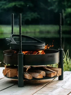 Gartendekoparadies Bols À Feu & Poêles De Jardin-Poêle acier naturel 50cm avec poignée pour le foyer «BANDITO» et «MONTANA X»