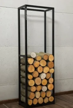 Gartendekoparadies Bols À Feu & Poêles De Jardin-Porte-bûches «CORNEL» 150x50x20 cm
