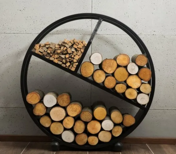 Gartendekoparadies Bols À Feu & Poêles De Jardin-Porte-bûches «DIEGO» 80cm