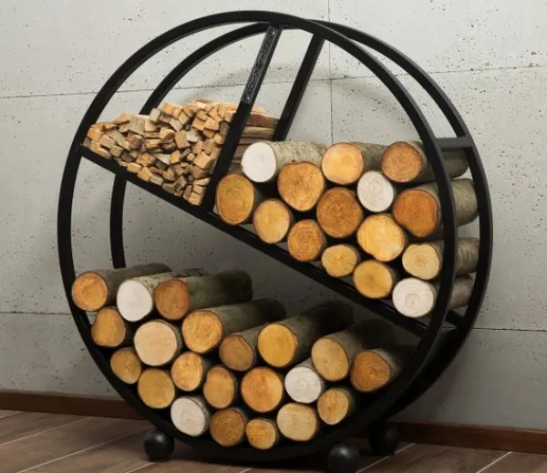 Gartendekoparadies Bols À Feu & Poêles De Jardin-Porte-bûches «DIEGO» 80cm