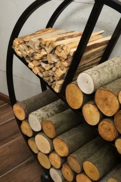 Gartendekoparadies Bols À Feu & Poêles De Jardin-Porte-bûches «DIEGO» 80cm