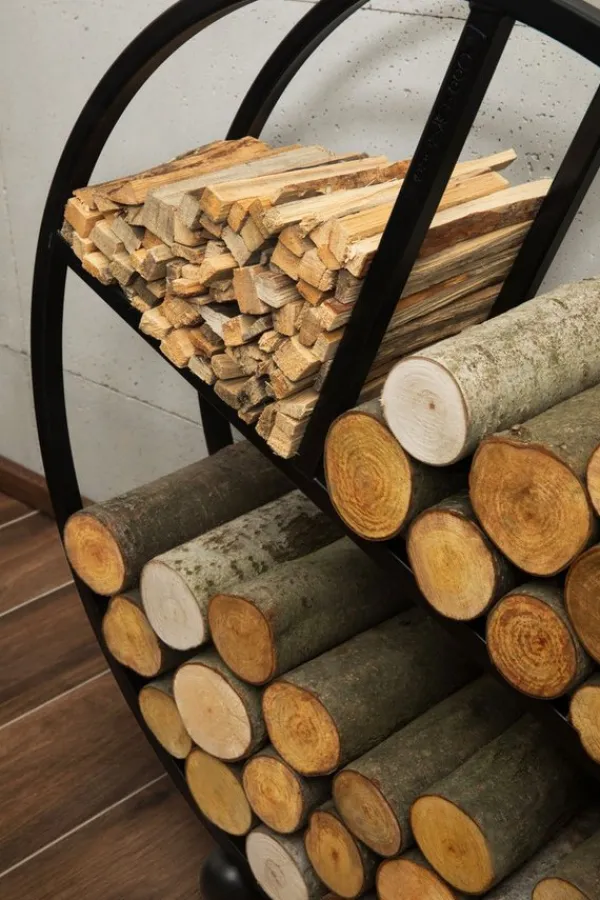 Gartendekoparadies Bols À Feu & Poêles De Jardin-Porte-bûches «DIEGO» 80cm