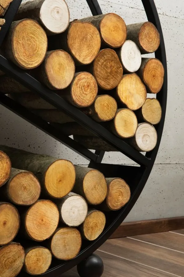 Gartendekoparadies Bols À Feu & Poêles De Jardin-Porte-bûches «DIEGO» 80cm