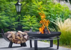 Gartendekoparadies Bols À Feu & Poêles De Jardin-Porte-bûches pour braséro « MILA »