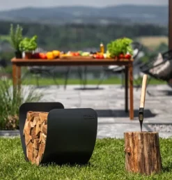 Gartendekoparadies Bols À Feu & Poêles De Jardin-Porte-bûches pour braséro « TURYN »