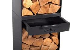 Gartendekoparadies Bols À Feu & Poêles De Jardin-Porte-bûches pour braséro «VENTO»