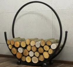 Gartendekoparadies Bols À Feu & Poêles De Jardin-Porte-bûches «SPIRAL» 80cm