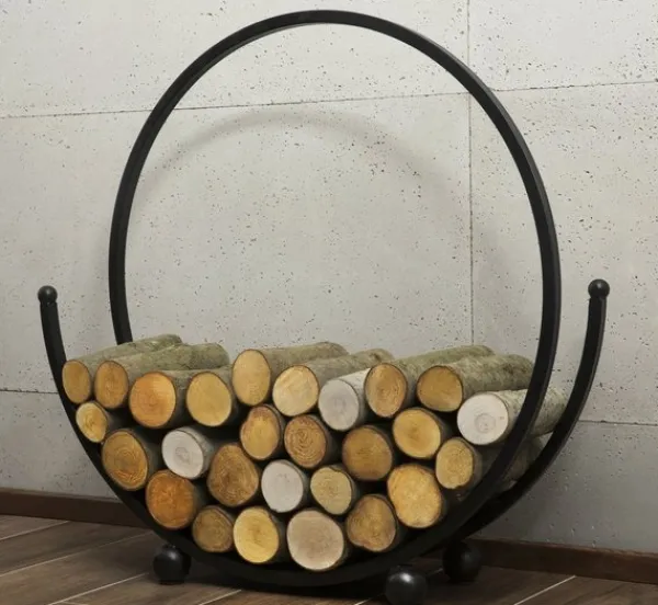 Gartendekoparadies Bols À Feu & Poêles De Jardin-Porte-bûches «SPIRAL» 80cm