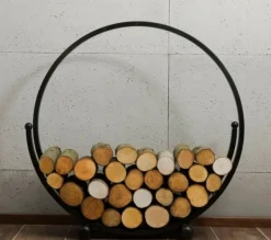 Gartendekoparadies Bols À Feu & Poêles De Jardin-Porte-bûches «SPIRAL» 80cm