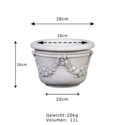 Gartendekoparadies Jardinières-Pot de fleurs avec motif de fruits