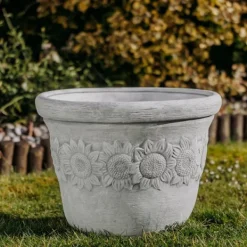 Gartendekoparadies Jardinières-Pot de fleurs XL avec motif tournesol