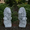 Gartendekoparadies Animaux-Prix ??spécial : paire de lions avec bouclier