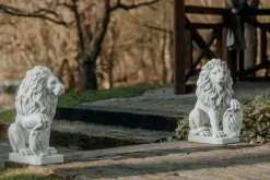 Gartendekoparadies Animaux-Prix ??spécial : paire de lions avec bouclier