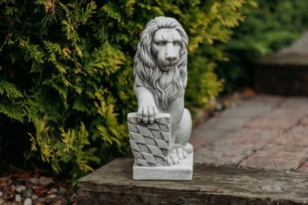 Gartendekoparadies Animaux-Prix ????spécial: Paire de Lions avec Bouclier