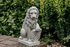 Gartendekoparadies Animaux-Prix ????spécial: Paire de Lions avec Bouclier