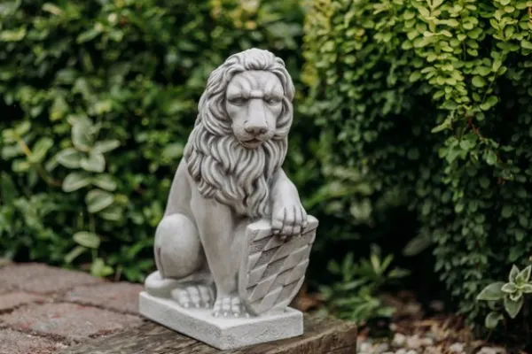 Gartendekoparadies Animaux-Prix ????spécial: Paire de Lions avec Bouclier