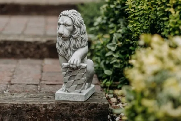Gartendekoparadies Animaux-Prix ????spécial: Paire de Lions avec Bouclier