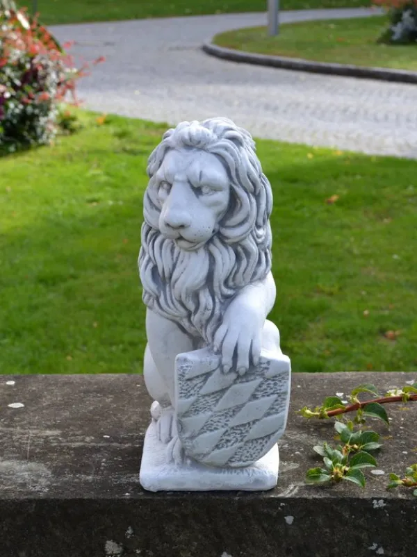 Gartendekoparadies Animaux-Prix ????spécial: Paire de Lions avec Bouclier