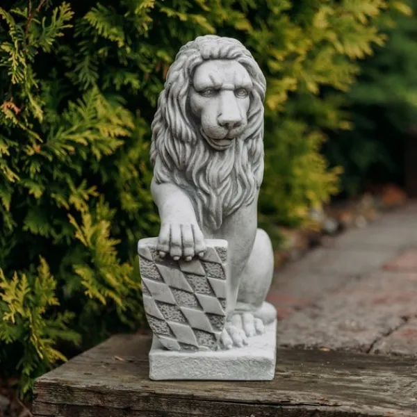 Gartendekoparadies Animaux-Prix ????spécial: Paire de Lions avec Bouclier