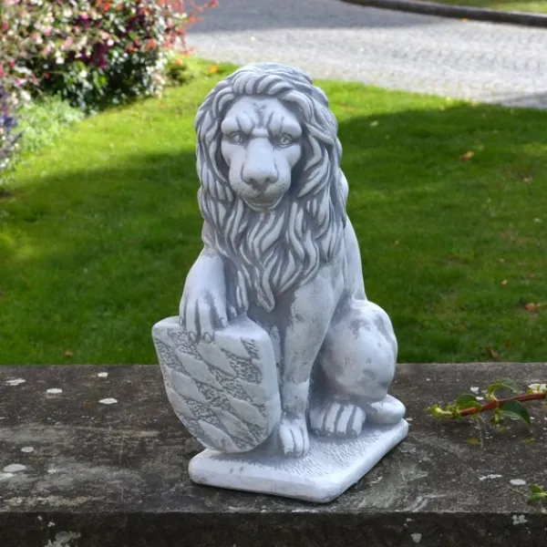 Gartendekoparadies Animaux-Prix ????spécial: Paire de Lions avec Bouclier