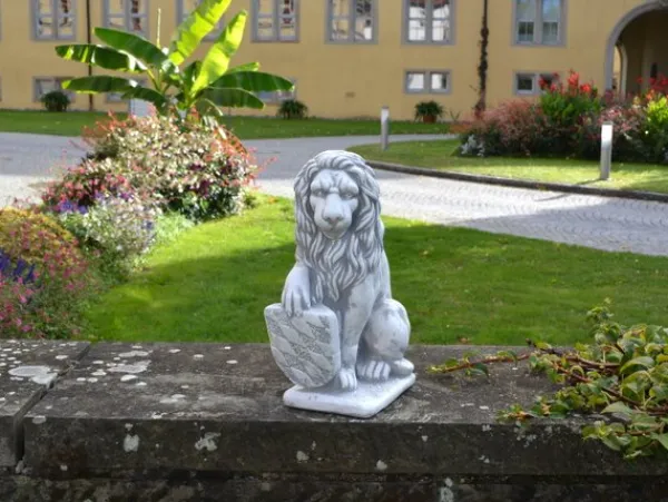 Gartendekoparadies Animaux-Prix ????spécial: Paire de Lions avec Bouclier