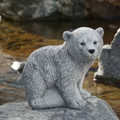 Gartendekoparadies Animaux-Puissante statue d'ours polaire