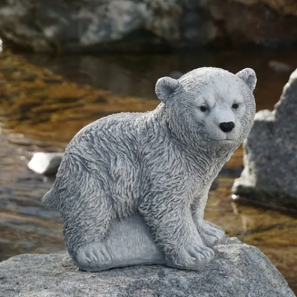 Gartendekoparadies Animaux-Puissante statue d'ours polaire