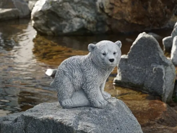Gartendekoparadies Animaux-Puissante statue d'ours polaire
