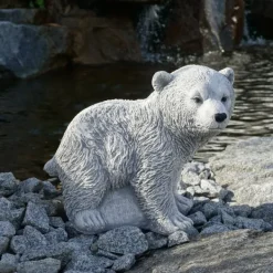 Gartendekoparadies Animaux-Puissante statue d'ours polaire