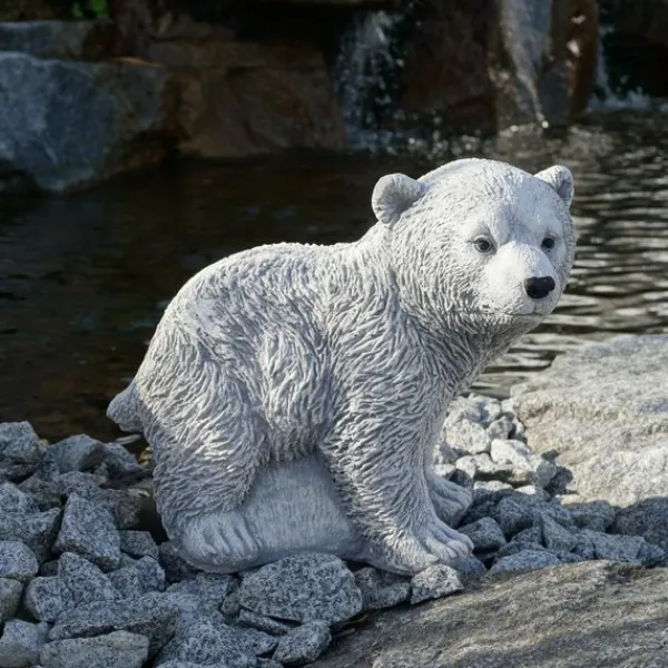 Gartendekoparadies Animaux-Puissante statue d'ours polaire