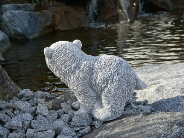 Gartendekoparadies Animaux-Puissante statue d'ours polaire