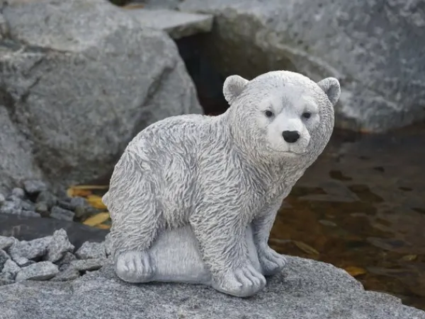 Gartendekoparadies Animaux-Puissante statue d'ours polaire