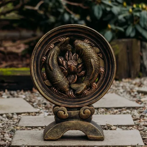 Gartendekoparadies Belle|Animaux-Sculpture exclusive avec poisson koi