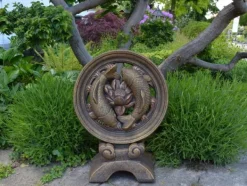 Gartendekoparadies Belle|Animaux-Sculpture exclusive avec poisson koi