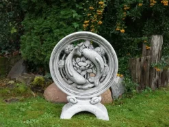 Gartendekoparadies Belle|Animaux-Sculpture Koi avec deux poissons