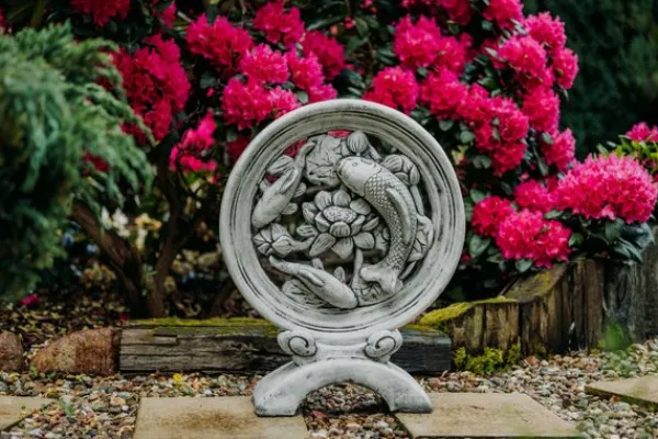 Gartendekoparadies Belle|Animaux-Sculpture Koi avec trois poissons